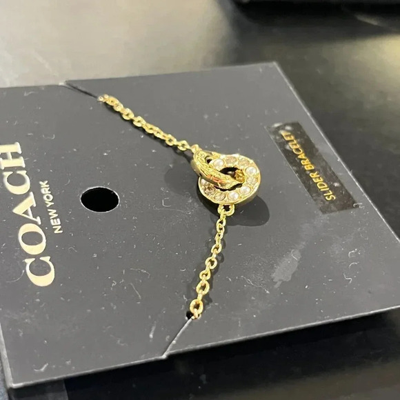 Coach Interlocking Open Circle Pearl Slider Bracelet CO232 - Picture 4 of 8